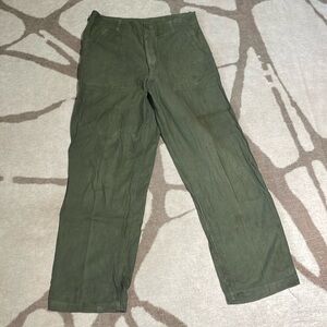 Vintage 1961 Military Pants US Army Trousers Sateen 8.5 OG-J07 Size Medium 34x32